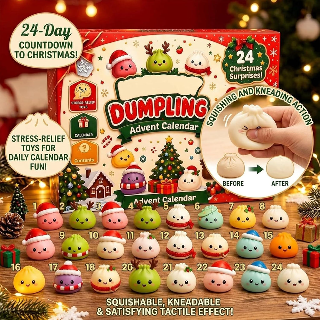 2026 Christmas Squishies Advent Calendar, 24 Day Mini Collectible Figures