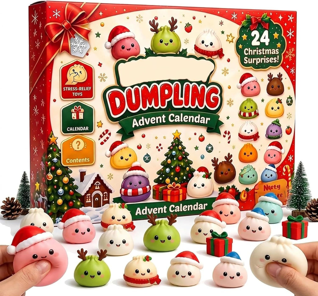 2026 Christmas Squishies Advent Calendar, 24 Day Mini Collectible Figures