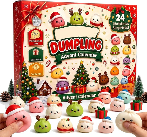 2026 Christmas Squishies Advent Calendar, 24 Day Mini Collectible Figures